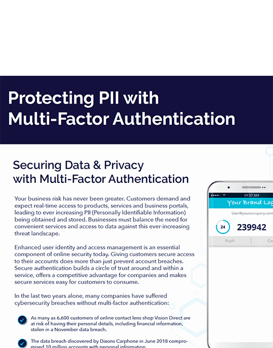 PII & Multi-factor Authentication